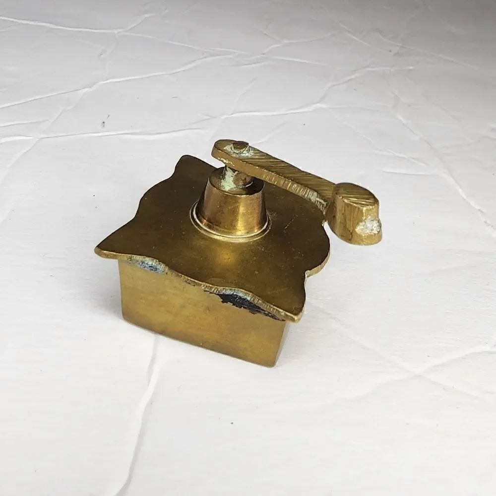 Vintage Brass Mid-Century Hollywood Regency SOLID BRASS miniature coffee grinder